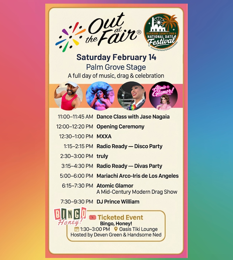Out at the Fair Schedule 2026