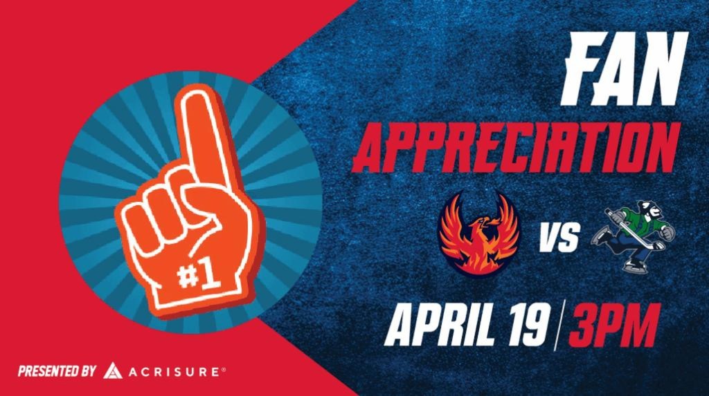 Fan Appreciation Night - April 19, 3PM