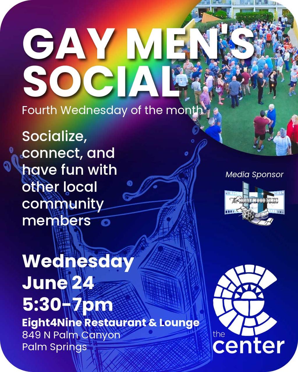 Gay Mens Social at Eight4Nine Restaurant Palm Springs