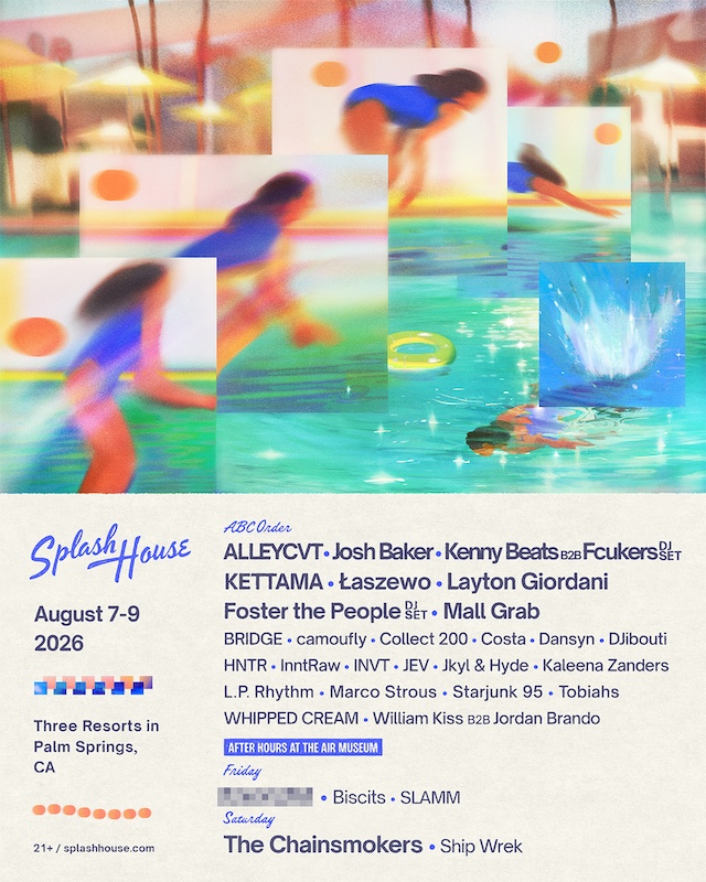 Splash House Lineup Weekend 1