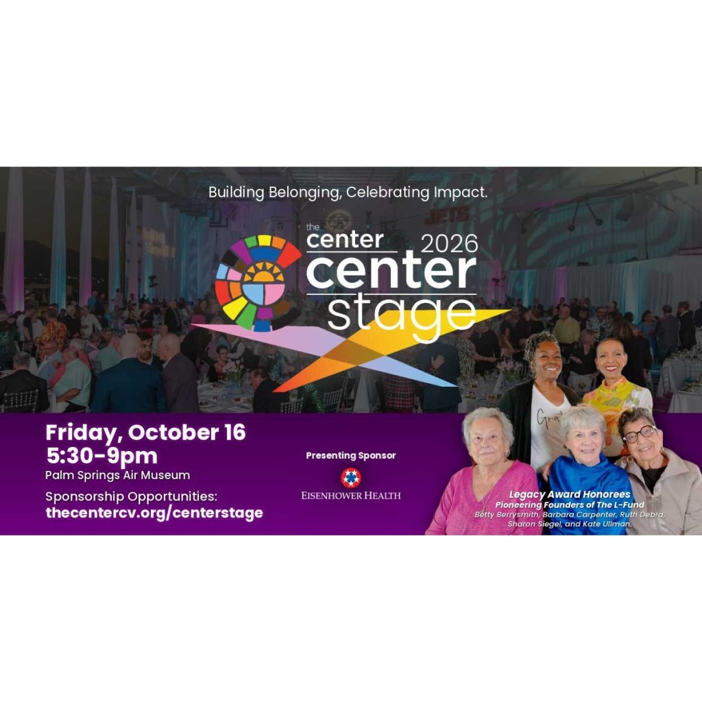 The Center's 2026 CenterStage gala at the Palm Springs Air Museum, October 16, 2026